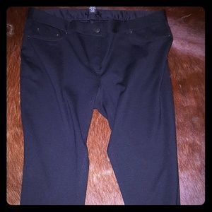 Black slim straight leg